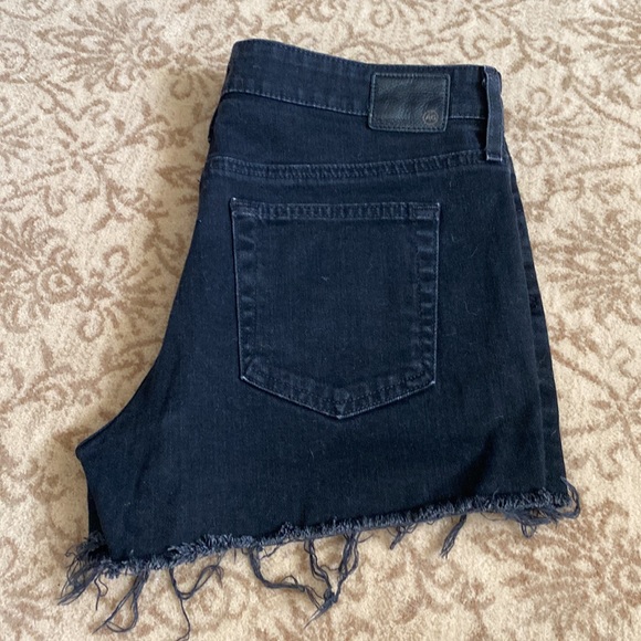 AG Washed Black Denim Shorts - Picture 4 of 6